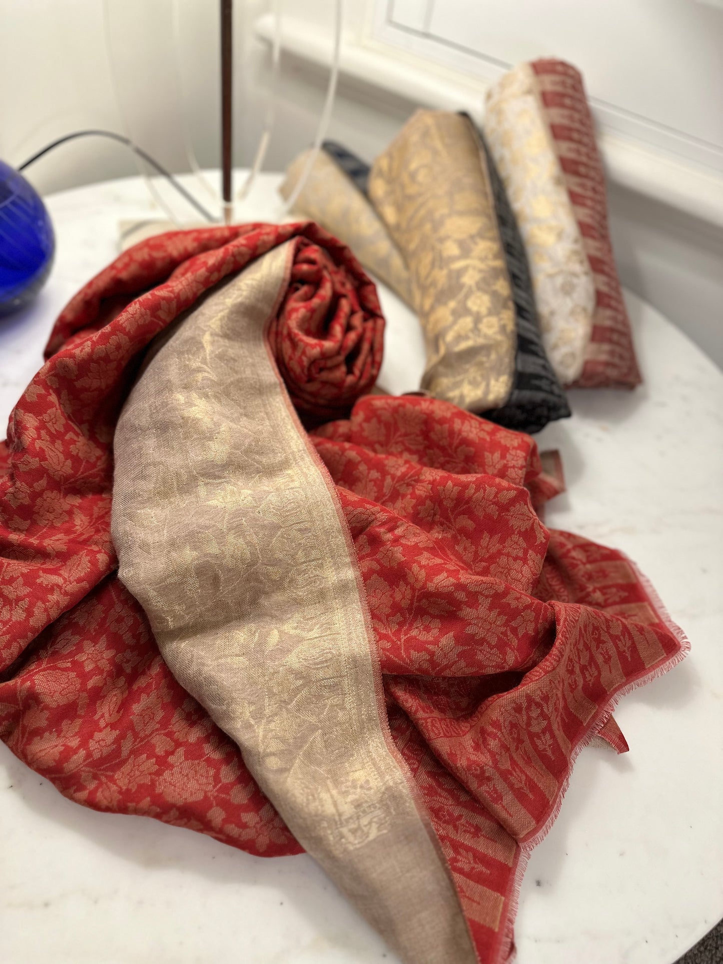 Merino reversible shawl