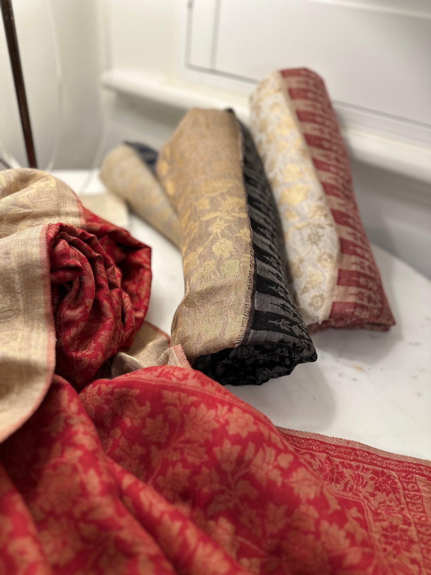 Merino reversible shawl