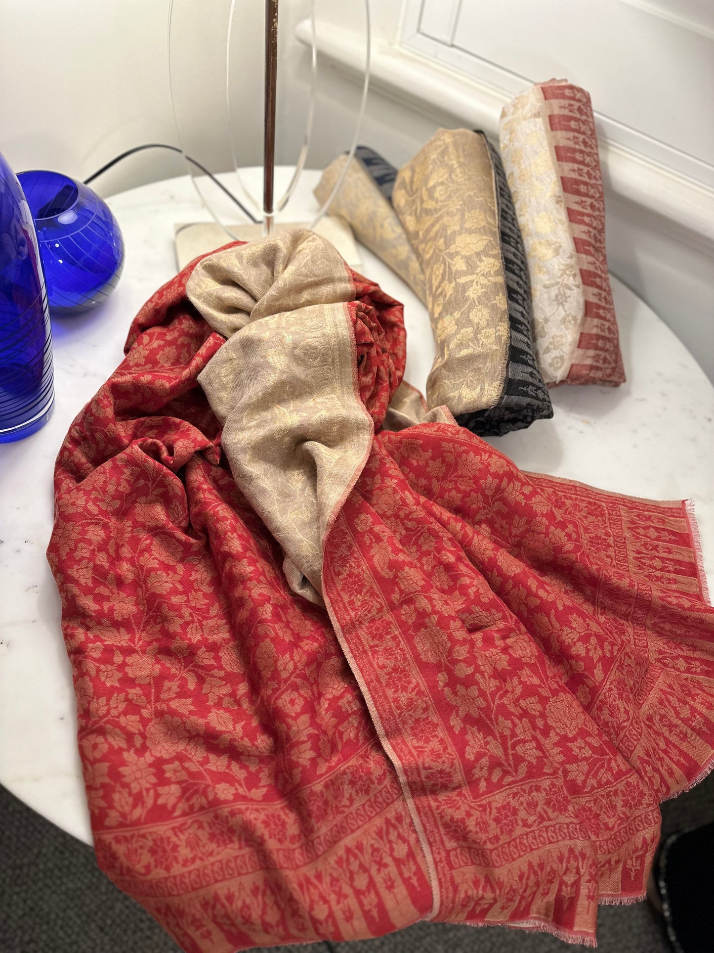 Merino reversible shawl