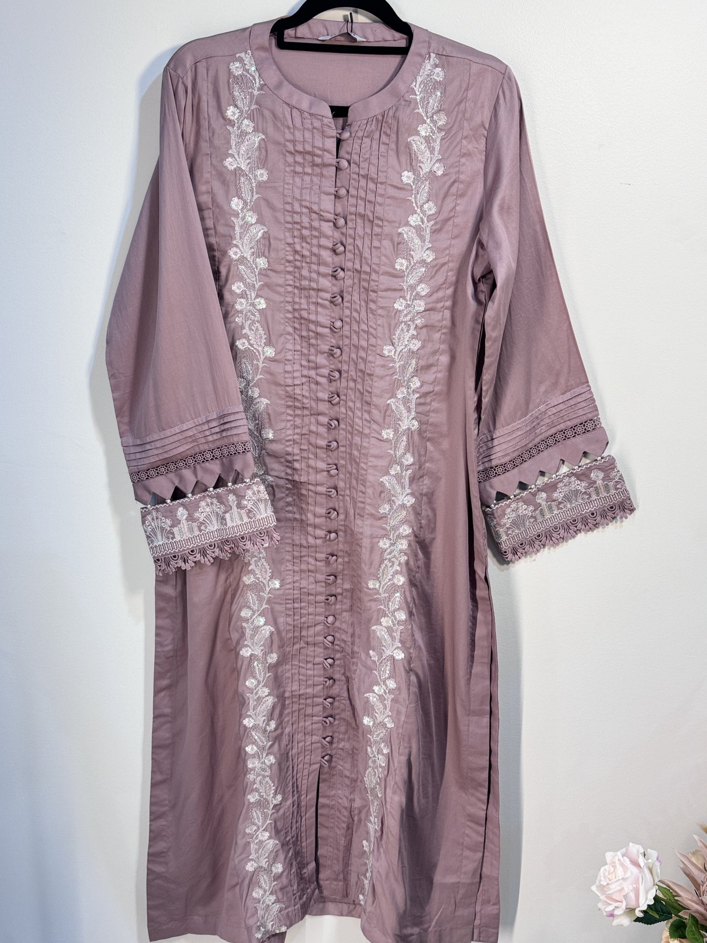 Kurta Cotton Embroidered Silk