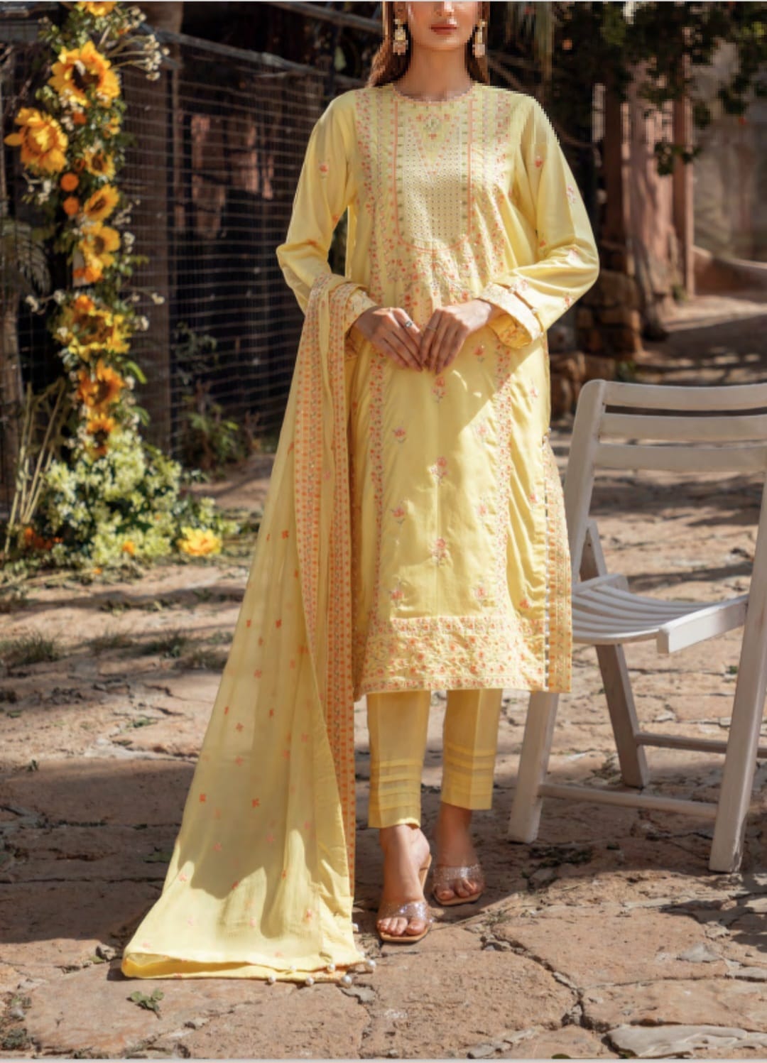 Embroidered luxury cambric lawn