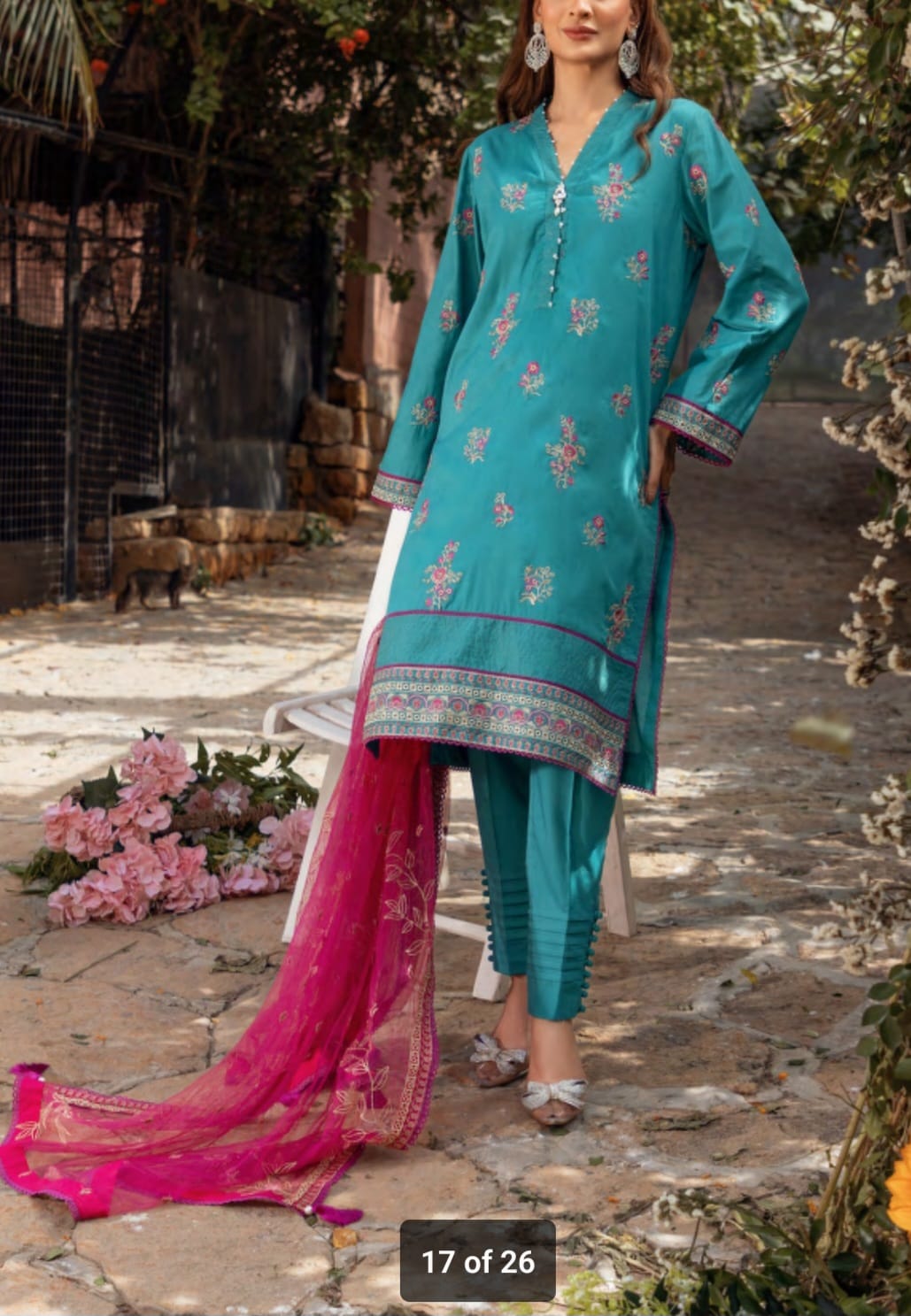 Embroidered luxury cambric lawn