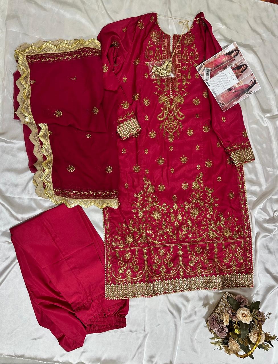 Luxury fancy chiffon suit