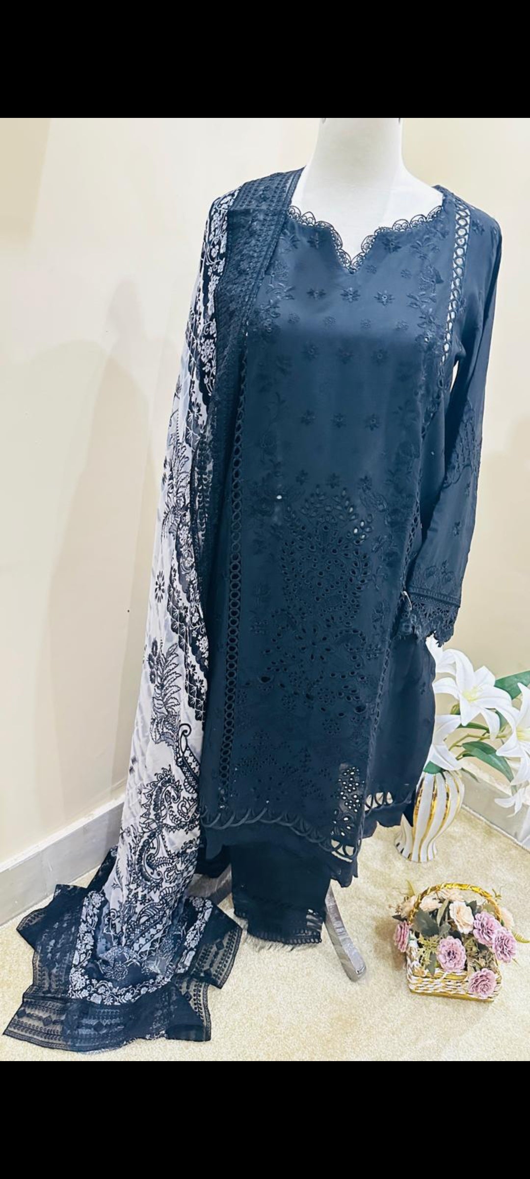 3 Peice Embroidered Lawn