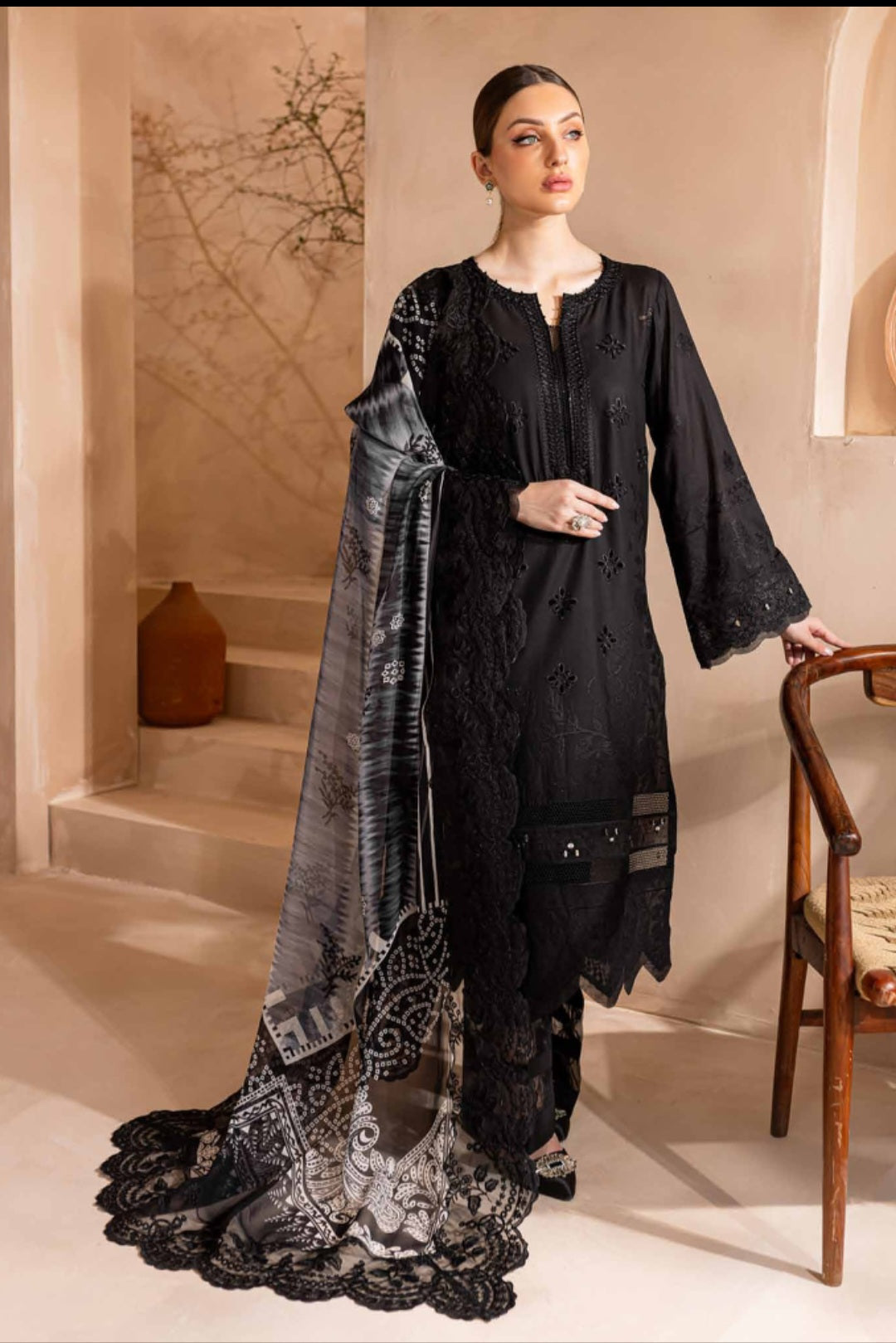 3 Peice Embroidered Lawn