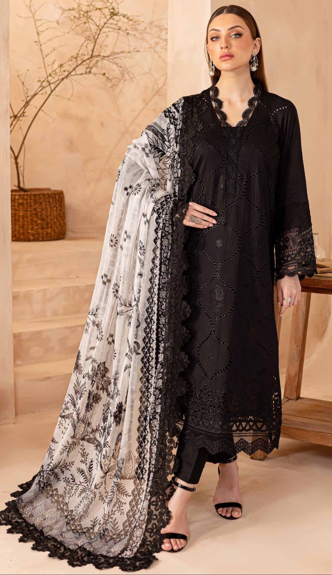 3 Peice Embroidered Lawn