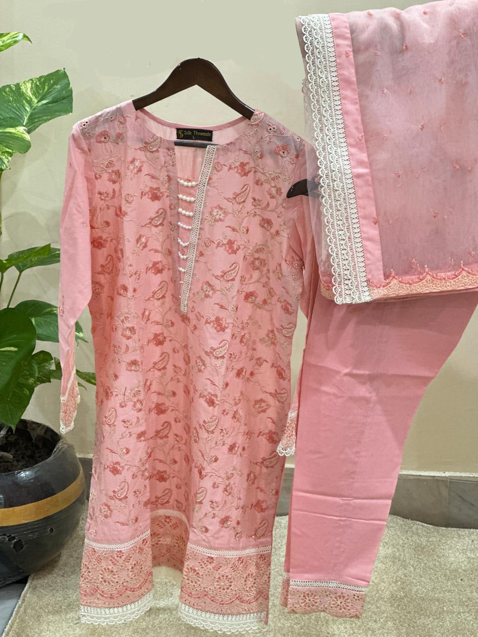 Embroidered luxury cambric lawn
