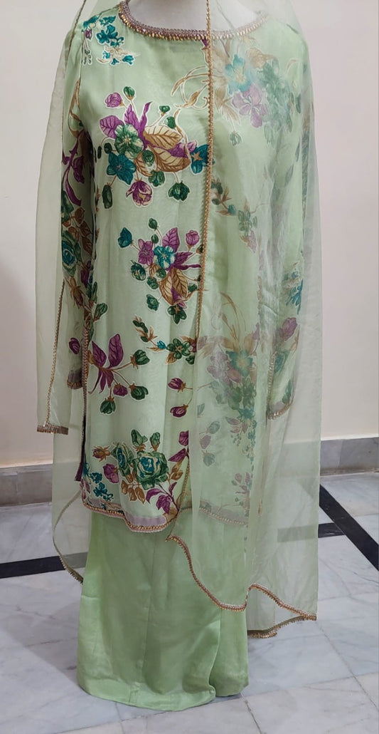 Printed chiffon 3 piece