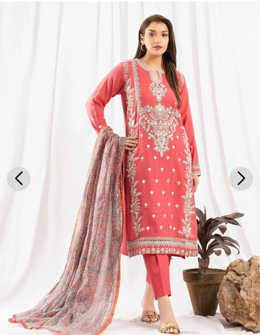 3 Piece Embroidered Cotton Lawn