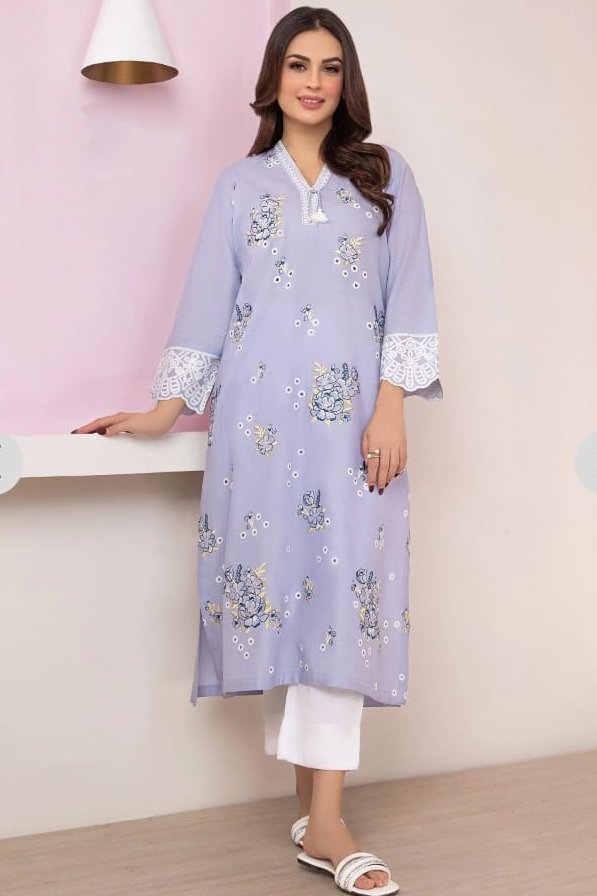 Jacquard Lawn Embroidered Single Shirt