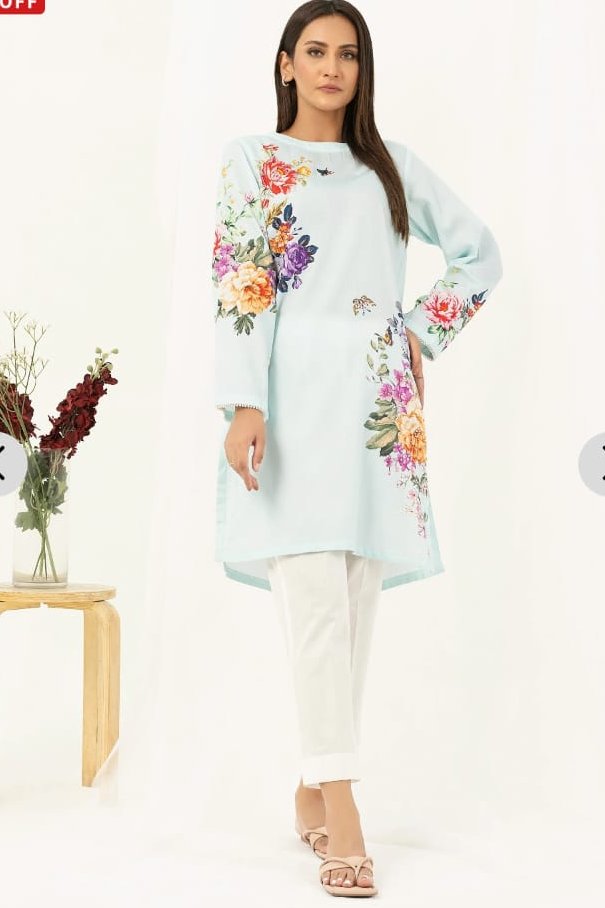 Cotton Silk Single Shirt Printed